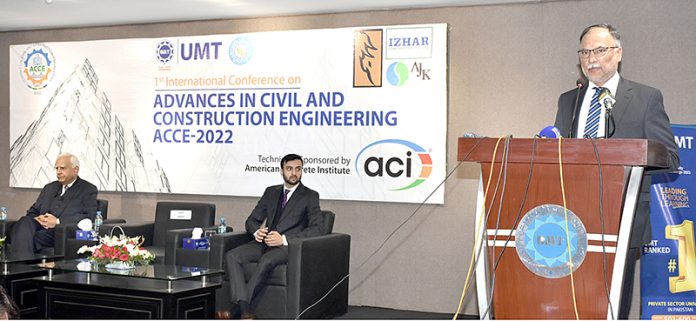 Federal Minister for Planning and Development Prof. Ahsan Iqbal addressing as a chief guest at 
