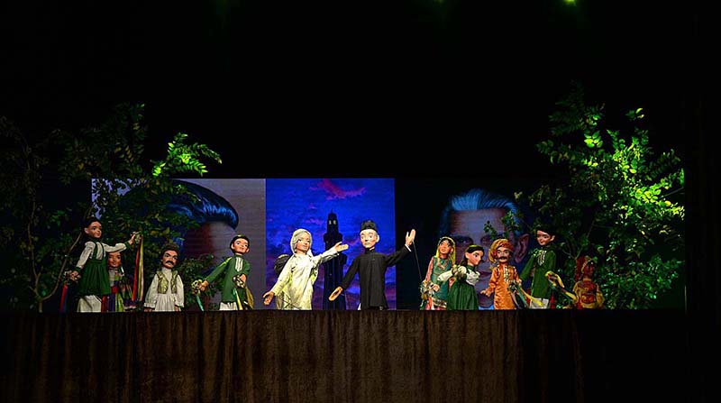 Puppet show being performed during Quaid-e-Azam Muhammad Ali Jinnah Birthday Ceremony at Pakistan National Council of the Arts