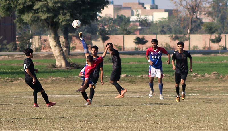 Football match was played between University of Central Punjab and Punjab University during all Pakistan HEC intervarsity championship 2022-23 at MNSAU.