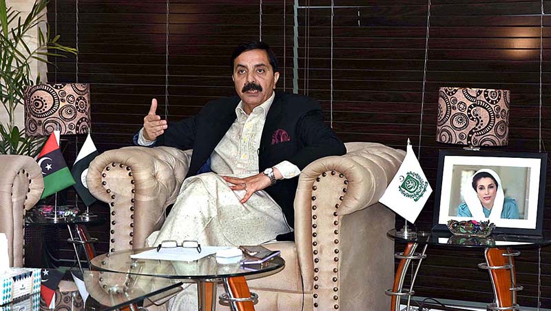 Managing Director PBM, Amir Fida Paracha speaks during an interview with APP, Pakistan Bait-ul-Mal (PBM) has decided to launch a pilot project to facilitate orphan children accommodated in the Sweet Homes across the country to pursue their education up to graduation level. (Match picture with APP Interview slugged “PBM to expand scope of education for orphan children till graduation level: Amir Fida Paracha”) already been released