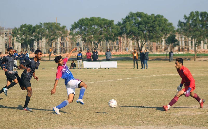 Football match was played between University of Central Punjab and Punjab University during all Pakistan HEC intervarsity championship 2022-23 at MNSAU.