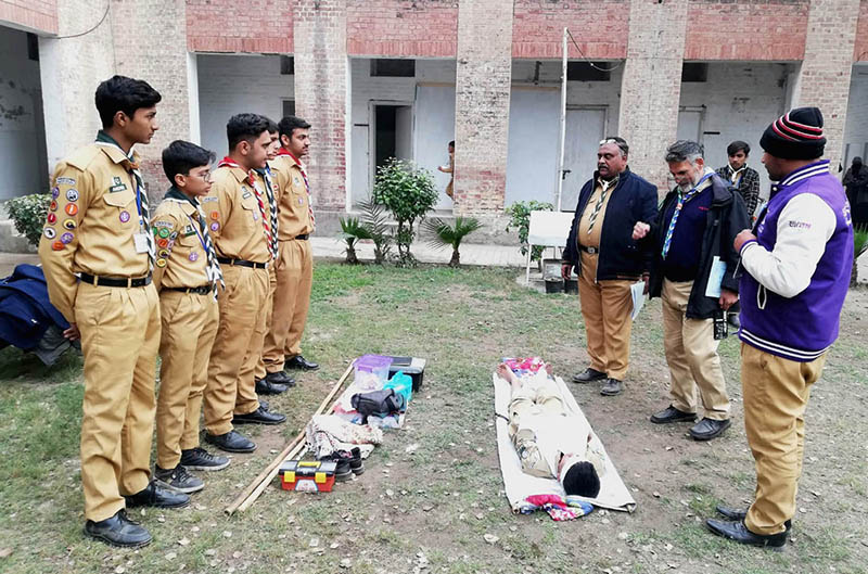 First Aid competition held at Provincial Headquarter, Punjab boy Scouts Association on regarding President’s Gold Medal Selection Competition