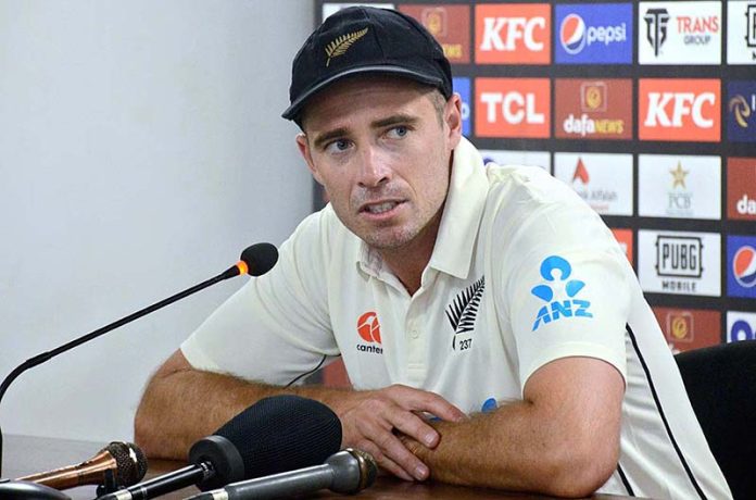 New Zealand's Cricket Team captain Tim Southee addressing pre-series press conference ahead of the first Test match at the National Stadium.
