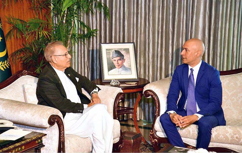 Pakistan’s Ambassador-designate to Italy Ali Javed calls on President Dr. Arif Alvi at Aiwan-e-Sadr