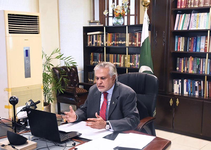 Federal Minister for Finance and Revenue Senator Mohammad Ishaq Dar virtually addressed a ceremony to mark the first listing of the Developmental Real Estate Investment Trust (REIT) on Pakistan Stock Exchange