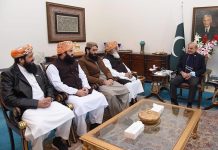 President of Jamiat Ulema-e-Islam Maulana Fazal-ur-Rehman calls on Prime Minister Shehbaz Sharif; Federal Minister for Communications Maulana Assad Mehmood is also present