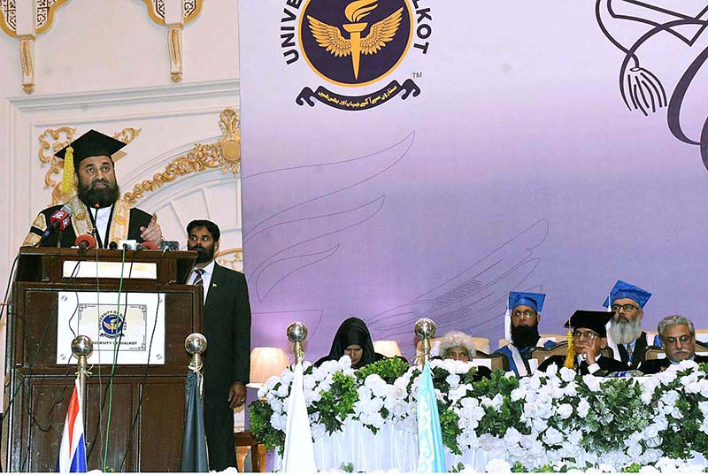 Governor Punjab Muhammad Balighur Rehman is attending the annual convocation of the University of Sialkot.