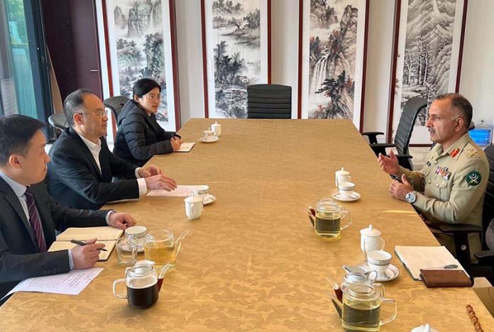 Chairman NDMA Lt General Inam Haider Malik in a meeting with Chinese Ambassador H.E Nong Rong in his office