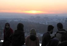 People seen last sunset of the year 2022 at Federal Capital.