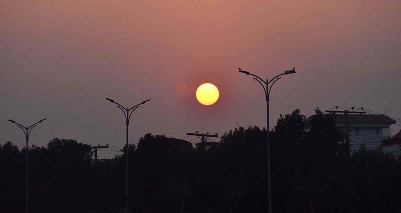 An eye catching view of Last Sunset of the year 2022.