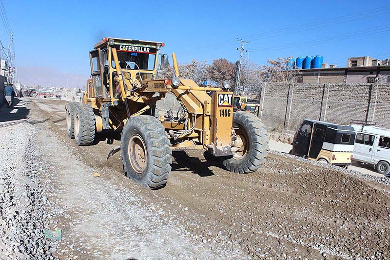 Development work of the road expansion is in process at the Sabzal Road