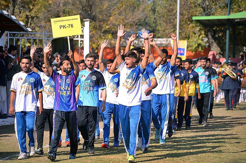 Children performing during the inaugural ceremony of Inter Constituency Games 2022 at Temas Khan Stadium