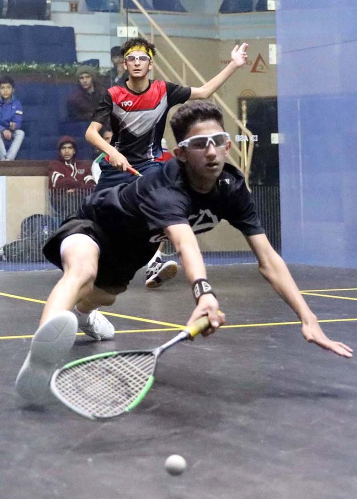 The Finals of PSF-National Squash Championship-2022 play at Mushaf Squash Complex