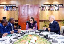 Federal Minister and Chairperson Benazir Income Support Programme, Ms. Shazia Marri meeting with delegation of Social Action Fund of Tanzania