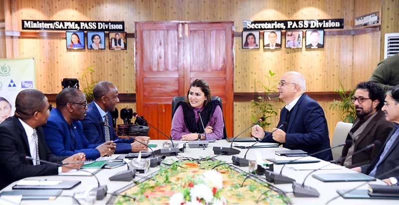 Federal Minister and Chairperson Benazir Income Support Programme, Ms. Shazia Marri meeting with delegation of Social Action Fund of Tanzania