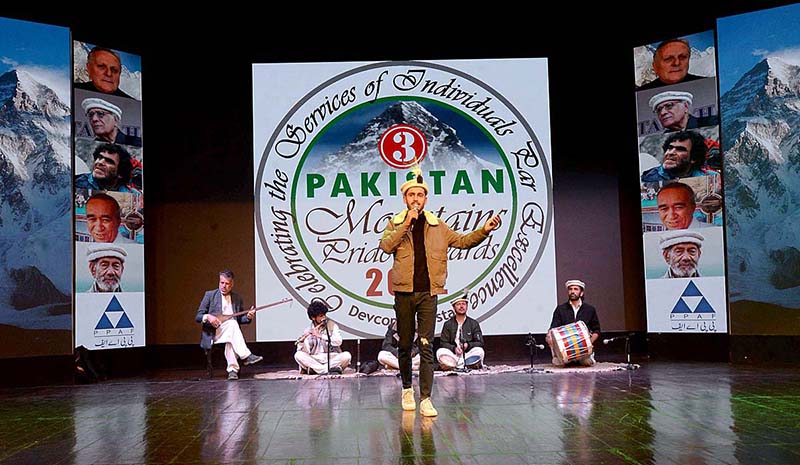 Gilgit-Baltistan music performance at the 3rd Pakistan Mountains Pride Awards closing ceremony, organized by Devcom-Pakistan and Pakistan National Council of the Arts