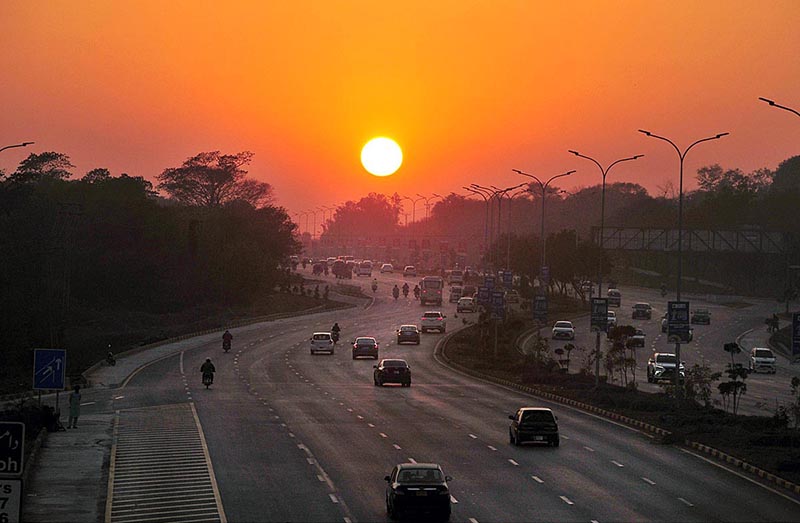 An eye catching view of sunset in the federal capital