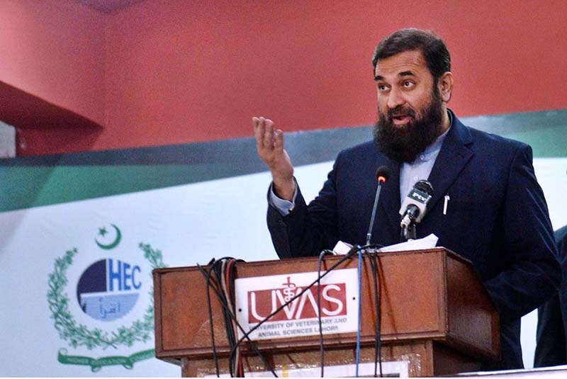 Governor Punjab Baligh ur Rahman is addressing the opening ceremony of Talent Hunt Youth Sports League at University of Veterinary and Animal Sciences-UVAS