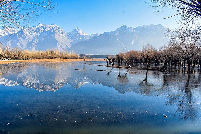 An attractive view of Katpana Desert Lake