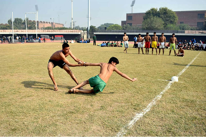 Students participating in skating competition during Deputy Commissioner School Games organized by Punjab Sports Board