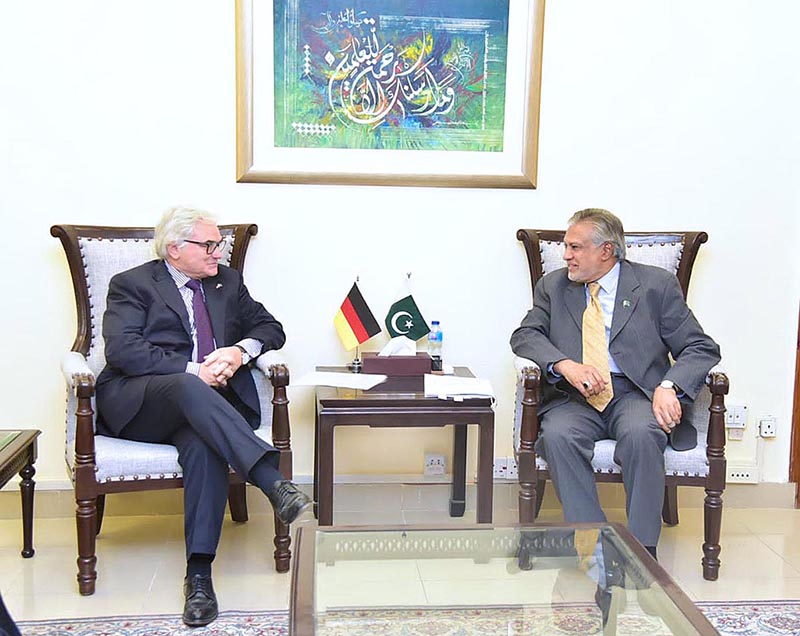 Ambassador of the Federal Republic of Germany Mr. Alfred Grannas called on the Federal Minister for Finance & Revenue Senator Mohammad Ishaq Dar at Finance Division