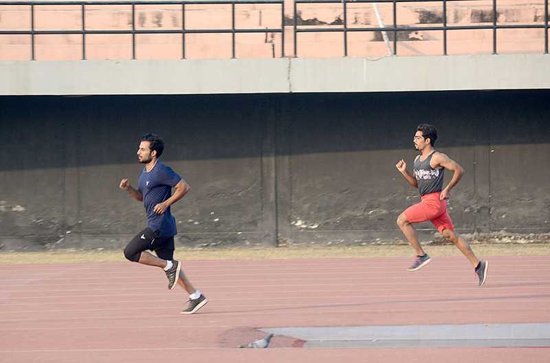 Students participating in skating competition during Deputy Commissioner School Games organized by Punjab Sports Board