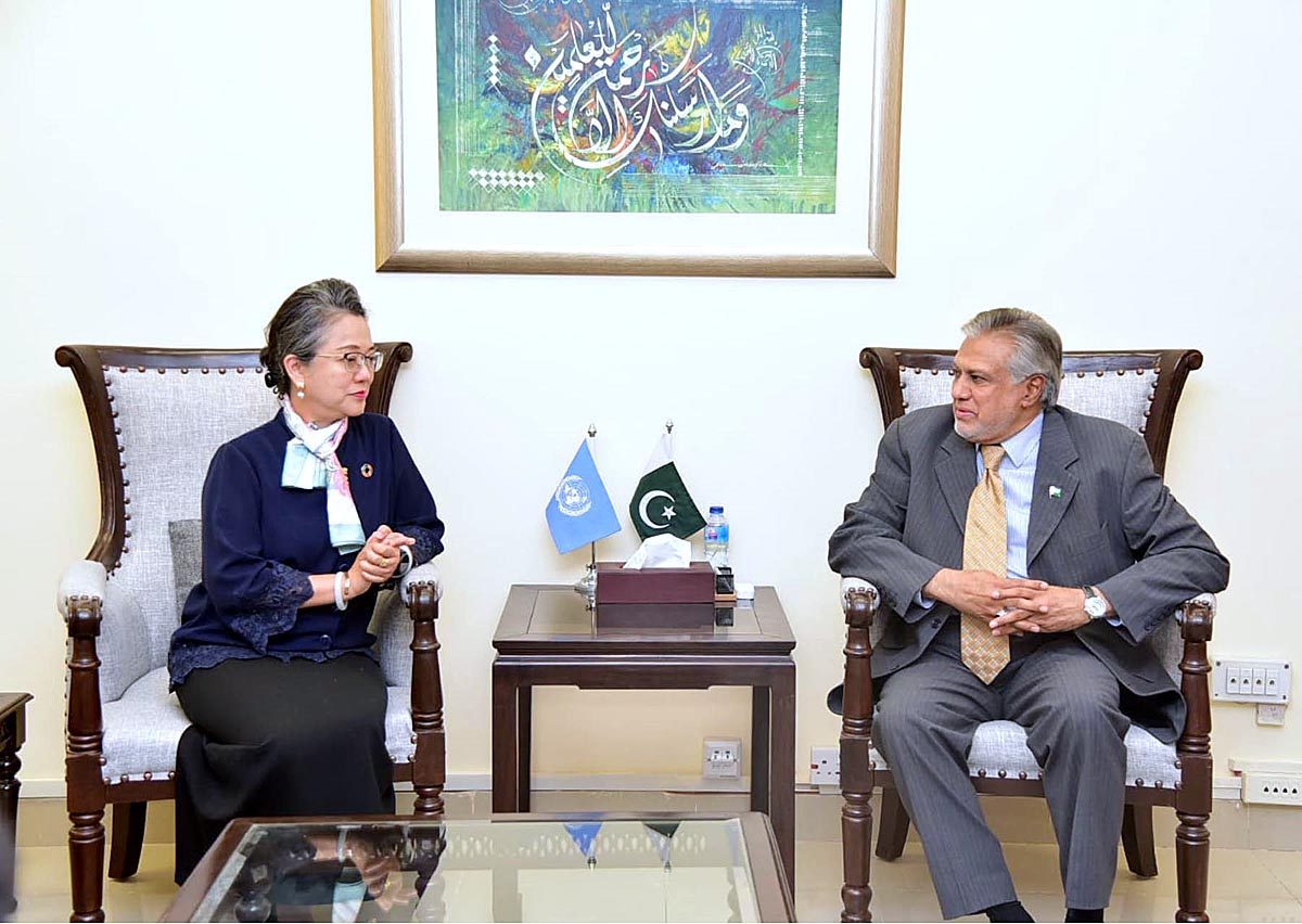 UN Under Secretary General Arminda calls on Ishaq Dar