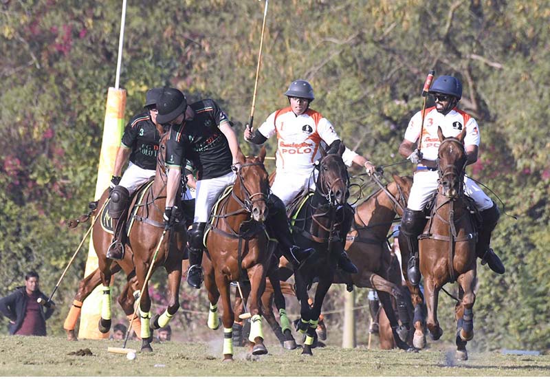 View of match between FG/Din polo vs Remington Pharma in Coca Cola Lahore Open Polo Championship 2022