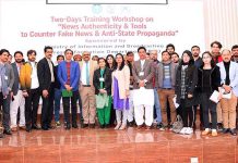 A Group photo of the participants of two-day training workshop with guest speaker organized by PIC-PID at Information Service Academy