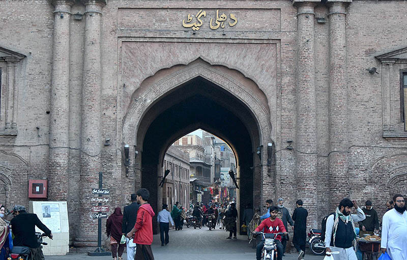 A view of Dehli Gate one of the six traditional entry points in old city.