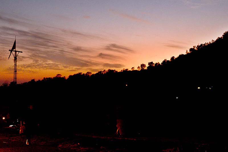 A beautiful view of burning cloud after sunset in the Capital City.