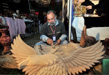 An artisan showing his craft skills during “Folk Festival Lok Mela” at Lok Virsa.