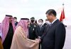 Chinese President Xi Jinping arrives in Saudi Arabia for a three-day visit. He was received by Riyadh’s governor Prince Faisal bin Bandar Al Saud, Foreign Minister Prince Faisal bin Farhan Al Saud