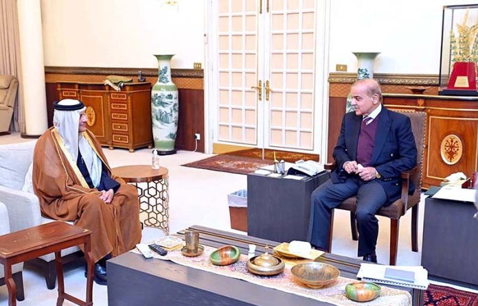 H.E Sheikh Saoud Abdulrehman Al-Thani, Ambassador of Qatar calls on Prime Minister Muhammad Shehbaz Sharif
