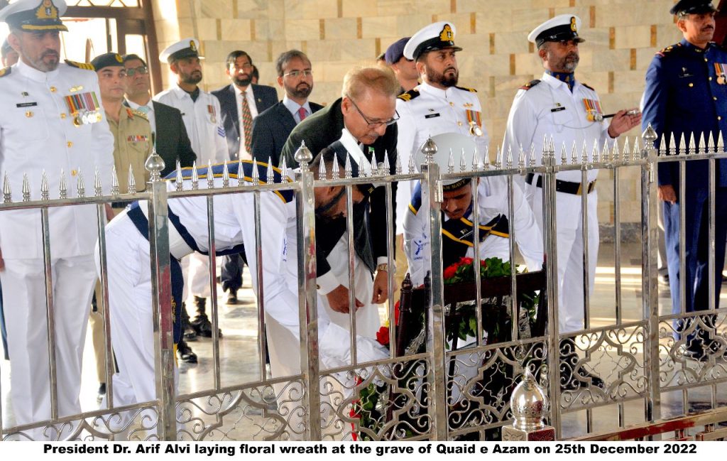 President visits Quaid's mausoleum, pays tribute