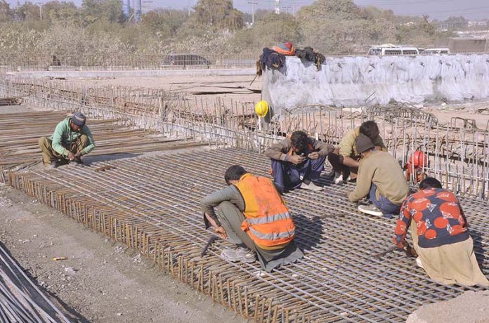A view of construction work on IJP Road during development work in the city