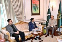 Member of the Punjab Assembly Chaudhary Ashraf Ali Ansari calls on Prime Minister Muhammad Shehbaz Sharif.