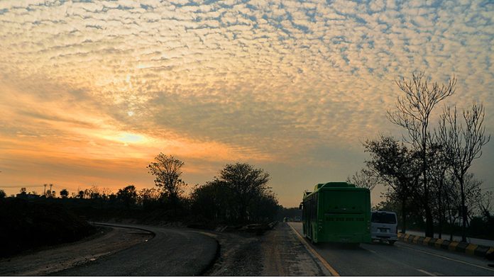 A beautiful sunset view of Bhara Kahu road