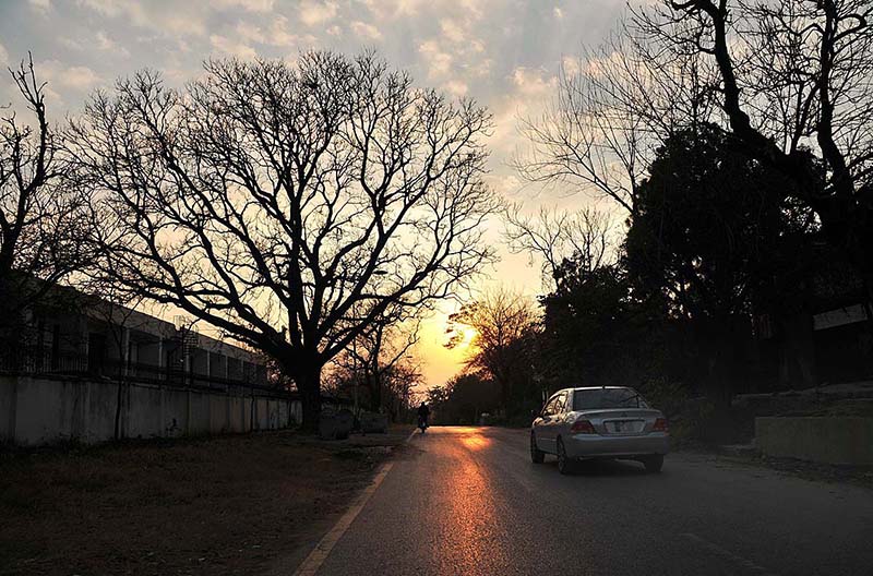 An attractive view of sunset in the Federal Capital.