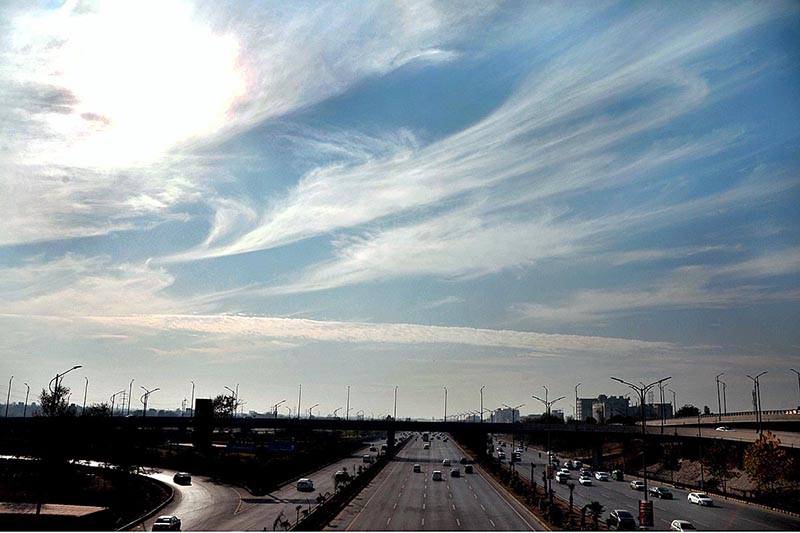 An attractive view of clouds hovering over the skies of the Federal Capital