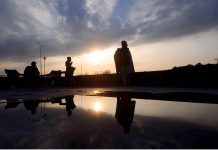 An attractive sunset view in Federal capital after rain