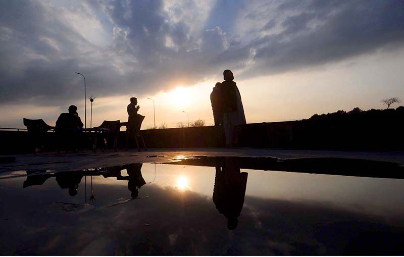 An attractive sunset view in Federal capital after rain