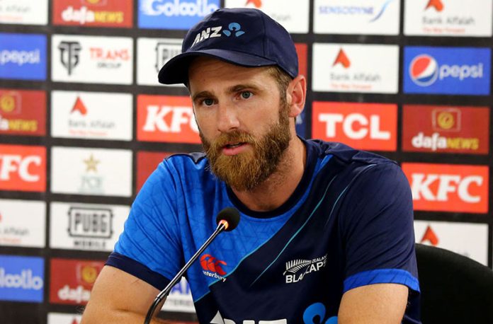 New Zealand's captain Kane Williamson speaks during a press conference ahead of their one day international (ODI) cricket matches Series against Pakistan at the National Stadium.