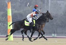A view of under 19 Polo Championship final at Jinnah Polo Fields between Remington JPF VS Raptors