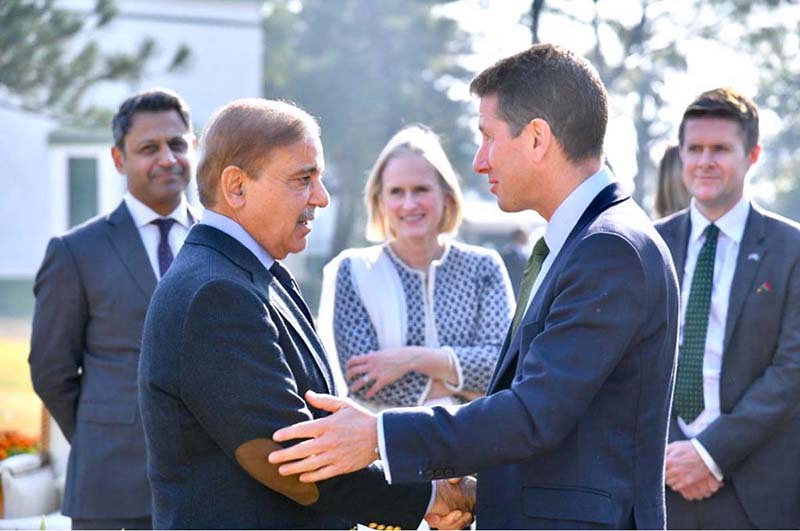 Outgoing British High Commissioner, Dr. Christian Turner pays a farewell call on Prime Minister Muhammad Shehbaz Sharif