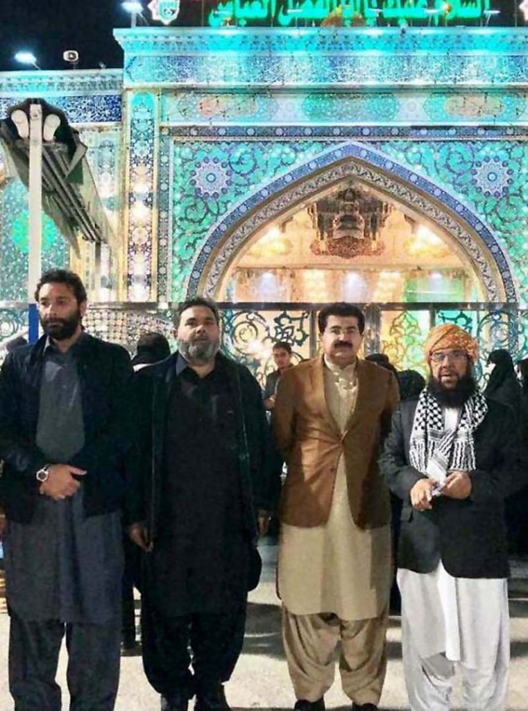 Chairman Senate, Muhammad Sadiq Sanjrani and Senators visiting the Shrine of Hazrat Abbas (R.A) in Najaf, IRAQ