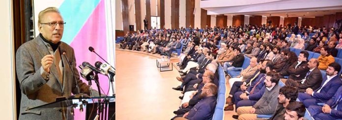 President Dr. Arif Alvi addressing the 