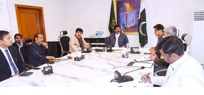Sardar Saleem Haider Khan, Minister of State for OP&HRD presiding over a meeting on performance of Workers Welfare Fund and Overseas Employment Corporation