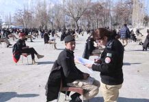 AIG Establishment Gilgit-Baltistan Tahira Yasoob administering test from the police constable to promotion for next rang.