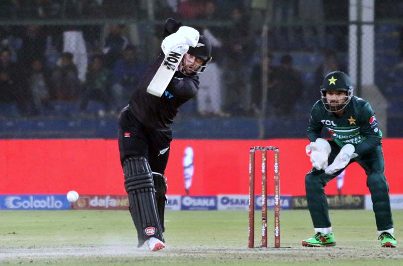 Pakistani batsman going to pavilion after fell down his wicket by New Zealand during the third and final one-day international (ODI) cricket match between Pakistan and New Zealand at the National Stadium